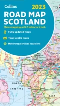 2023 Collins Road Map of Scotland : Folded Road Map