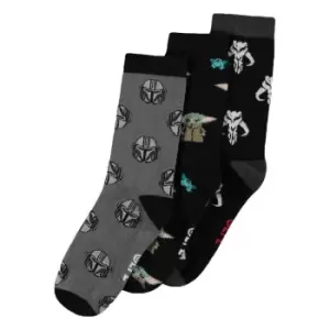 Star Wars: The Mandalorian Socks 3 Pack Three Icons 39-42