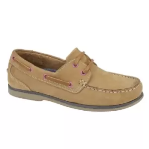 Rdek Mens Nubuck Boat Shoes (4 UK) (Honey)