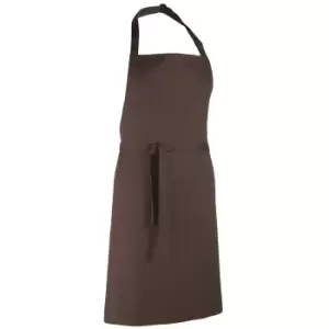 Premier Colours Bib Apron / Workwear (Pack of 2) (One Size) (Brown)