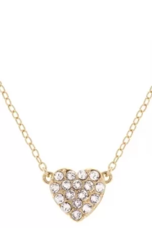 Ted Baker Ladies Gold Plated Pave Crystal Heart Necklace TBJ1516-02-02