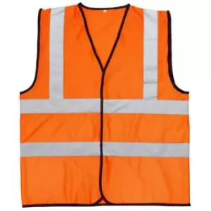 Warrior Unisex Adult Mesh Hi-Vis Vest (S) (Fluorescent Orange) - Fluorescent Orange