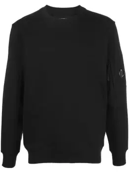 C.P. COMPANY Diagonal Raised Fleece Sweatshirt Black