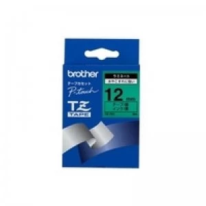 Brother TZe 731 Laminated tape- Black on Green