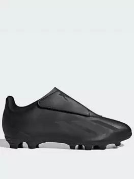 Adidas Junior X Speedportal.4 Astro Turf Velcro Football Boot, Black, Size 2