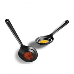 Quirky Mix and Measure Spoon Set Black