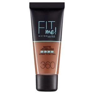Maybelline Fit Me Matte and Poreless Foundation 360 Mocha 30ml Nude