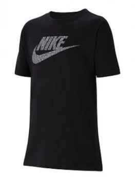 Boys, Nike Older Childrens Zero Max Organic Cotton T-Shirt - Black, Size L, 12-13 Years