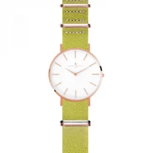 Unisex Smart Turnout Master Watch Lime Embossed Leather Strap Watch