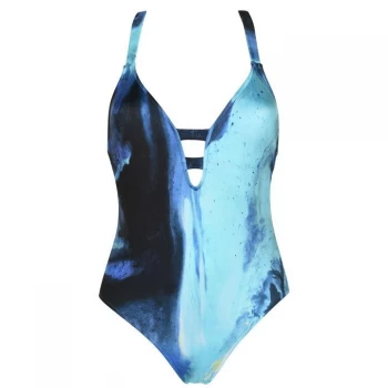 Seafolly Ombre V Mail Swimsuit - Blue Opal