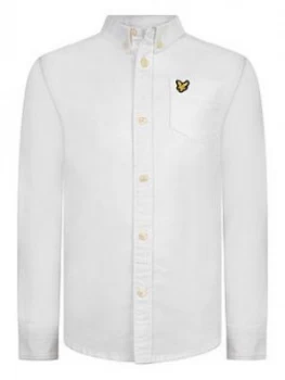 Lyle & Scott Boys Classic Long Sleeve Oxford Shirt - White, Size 12-13 Years