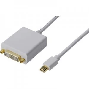 Digitus DisplayPort / DVI Adapter [1x Mini DisplayPort plug - 1x DVI socket 29-pin] White 15.00 cm