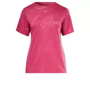 Reebok Burnout T-Shirt (Plus Size) Womens - Semi Proud Pink