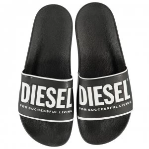 Diesel Logo Sliders - Black H7325