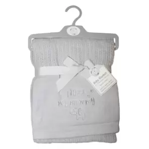 Snuggle Baby Unisex Mummy Love Cellular Embroidered Blanket (One Size) (Grey)