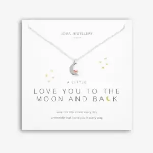 A Little 'Love You To The Moon And Back' Silver 46cm + 5cm Extender Necklace 5280
