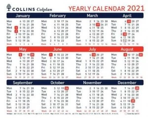 Collins Colplan CDS1 A4 2021 Yearly Planner