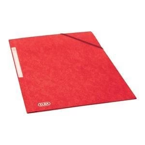 Elba Eurofolio A4 Folder Elasticated 3 Flap 450gsm Red