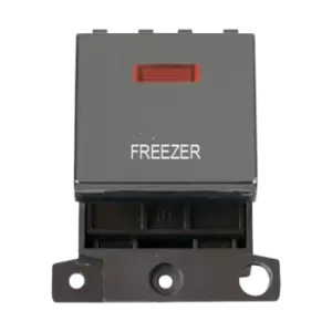Click Scolmore MiniGrid 20A Double-Pole Ingot & Neon Freezer Switch Black Nickel - MD023BN-FZ