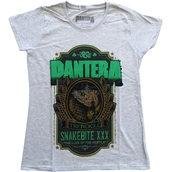 Pantera - Snakebite XXX Label Womens Medium T-Shirt - grey