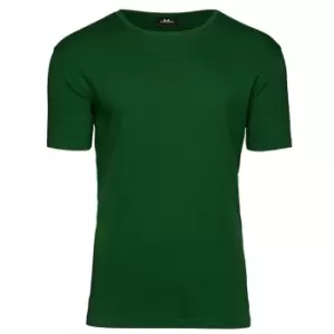 Tee Jays Mens Interlock T-Shirt (3XL) (Forest Green)