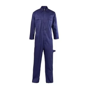Coverall Basic XL with Popper Front Opening Polycotton Navy