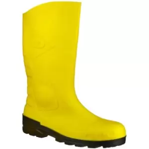 Dunlop Devon Unisex Yellow Safety Wellington Boots (45 EUR) (Yellow/Black) - Yellow/Black