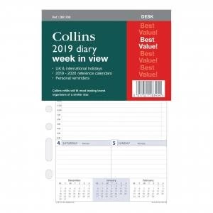 Collins 2019 Desk Diary Refill Week To View Ref DK1700 19 DK1700 19