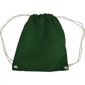 Westford Mill - Cotton Gymsac Bag - 12 Litres (Pack of 2) (One Size) (Bottle Green)