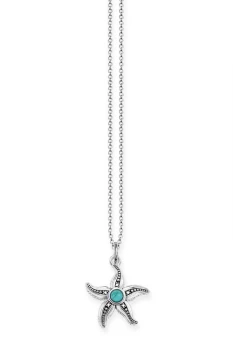 Ladies Thomas Sabo Sterling Silver Glam & Soul Diamond Starfish Necklace KE0013-357-17-L45V