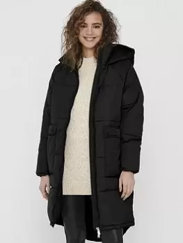 Only Oversized Padded Coat - Black, Size S, Women