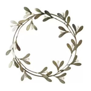 Ivyline Antique Gold Mistletoe Wreath D32Cm