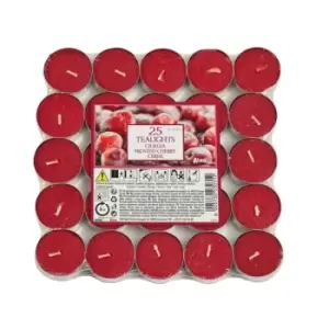 Aladino 4 Hour Tealights Pack 25 Frosted Cherries