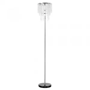 Bronte Chrome Floor Lamp With Crystal Style Droplets