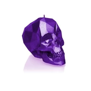 Violet Metallic Large Low Poly Skull