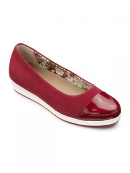 Hotter Angel Dual Fit Slip On Shoe Red