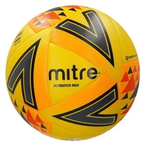 Mitre Ultimatch Max Match Ball Yellow Size 5