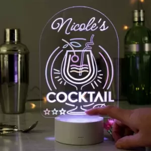 Personalised Cocktail LED Colour-Changing Light