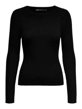 ONLY Long Sleeved Rib Pullover Women Black