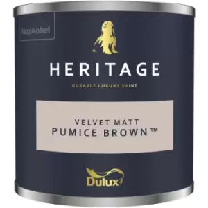 Dulux Heritage Velvet Matt Pumice Brown Matt Emulsion Paint 125ml