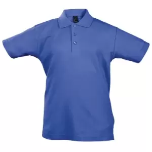 SOLS Kids Unisex Summer II Pique Polo Shirt (6yrs) (Royal Blue)