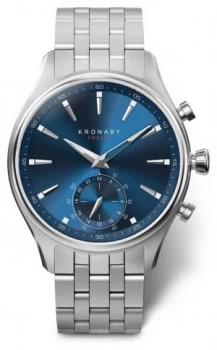 Kronaby 41mm SEKEL Blue Dial Stainless Steel Bracelet A1000- Watch
