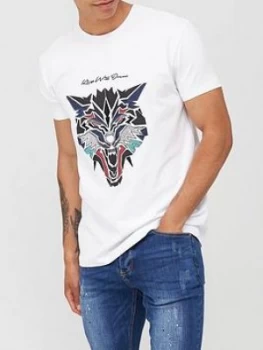 Kings Will Dream Wolf T-Shirt - White, Size XL, Men