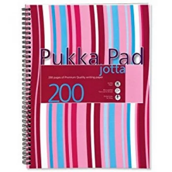 Pukka Pad A4 Jotta Notebook Wirebound Plastic Punched Ruled 200 Pages 80gsm Assorted Pack 3