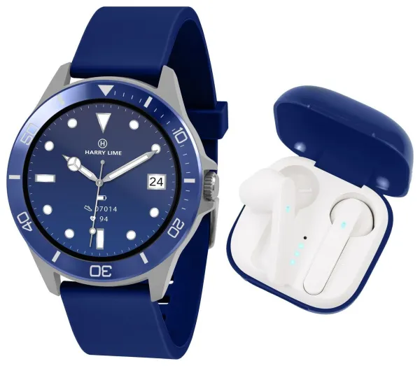 Harry Lime Navy Smartwatch and Ear Pod Set