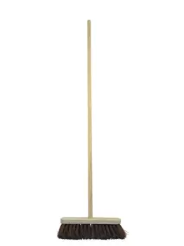 Soft Bristle Wooden Broom Head & Handle - 12in. 135504WH CLEENOL
