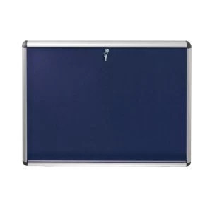 Nobo Lockable A1 745 x 1025mm Visual Insert Board with Internal Blue Felt Surface and Aluminium Frame