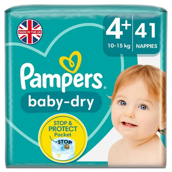 Pampers Baby Dry Size 4 41 Nappies