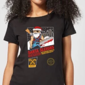 Santa Sleighs - Black Womens T-Shirt - 5XL - Black