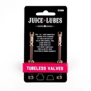Juice Lubes Tubeless Valves, 65mm, Copper - Brown